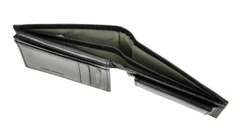 Portfel Męski Skórzany VALENTINI Mały Skóra Bydlęca Poziomy Jedno Skrzydełko 987-992 CZARNY 11 x 8,5 x 2 [cm]