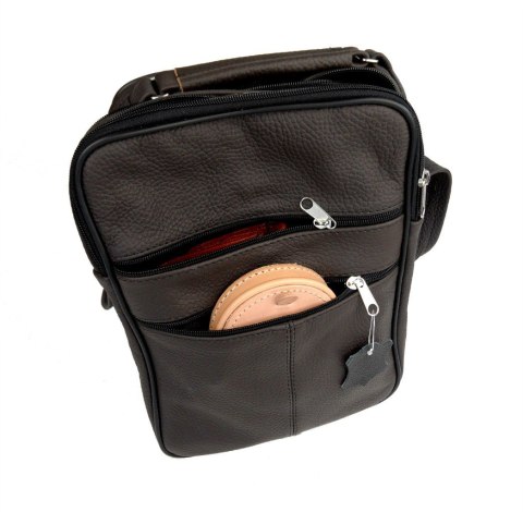 Torba męska skórzana MAGRE (PL) Pionowa DeLux Dwukomorowa Kuba 20 x 28 x 12 [cm]