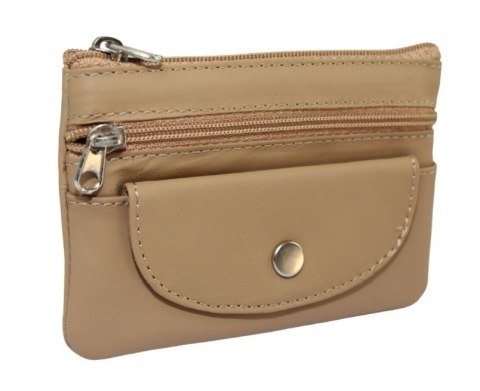 Etui Na Klucze Skórzane Polska Galanteria (PL) Skóra Naturalna Dwa Zamki Kieszonka Na Jeden Komplet Kluczy 34801 12 x 8 x 1 [cm]