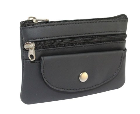 Etui Na Klucze Skórzane Polska Galanteria (PL) Skóra Naturalna Dwa Zamki Kieszonka Na Jeden Komplet Kluczy 34801 12 x 8 x 1 [cm]