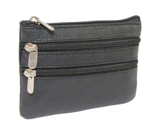 Etui Na Klucze Skórzane Polska Galanteria (PL) Skóra Naturalna Trzy Zamki Na Jeden Komplet Kluczy K001 12 x 8,5 x 1 [cm]