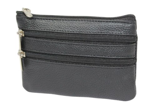 Etui Na Klucze Skórzane Polska Galanteria (PL) Skóra Naturalna Trzy Zamki Na Jeden Komplet Kluczy K001 12 x 8,5 x 1 [cm]