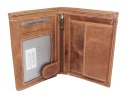 Portfel Męski Skórzany ALWAYS WILD Skóra Licowa Duży Pionowy Dwa Skrzydełka RFID N4-P-CHM 0990 JASNY BRĄZOWY 13 x 10 x 2 [cm]