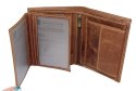 Portfel Męski Skórzany ALWAYS WILD Skóra Licowa Duży Pionowy Dwa Skrzydełka RFID N4-P-CHM 0990 JASNY BRĄZOWY 13 x 10 x 2 [cm]