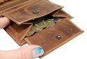 Portfel Męski Skórzany ALWAYS WILD Skóra Licowa Duży Pionowy Dwa Skrzydełka RFID N4-P-CHM 0990 JASNY BRĄZOWY 13 x 10 x 2 [cm]