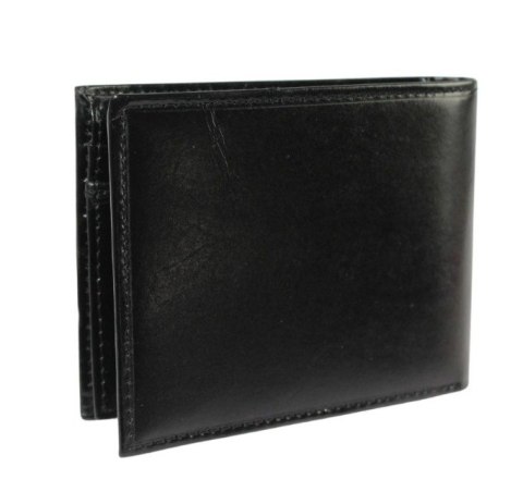 Portfel Męski Skórzany EMPORIO VALENTINI Duży Skóra Bydlęca Poziomy Jedno Skrzydełko 563-292E CZARNY 12,5 x 10 x 2,5 [cm]