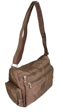 Stylowa Pozioma Torba Średnia Na Ramię Bag Street NR 2228 BRĄZOWY