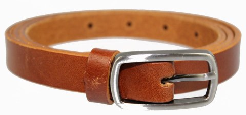 Pasek Damski Skórzany Gładki CezMar (PL) 20 mm Skóra Licowa KARMEL Połysk Wąski Pasek Damski Skórzany Gładki CezMar (PL) 20 mm Skóra Licowa KARMEL Połysk Wąski