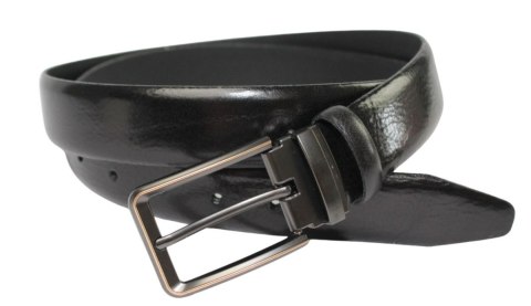 Pasek Męski PAS-MAX (PL) Skórzany ZAOKRĄGLONY Z Połyskiem Gładki Klamra Nowoczesna Skóra Licowa 30 mm CZARNY Pasek Męski PAS-MAX (PL) Skórzany ZAOKRĄGLONY Z Połyskiem Gładki Klamra Nowoczesna Skóra Licowa 30 mm CZARNY