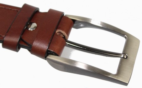 Pasek Męski Skórzany PAS-MAX (PL) Skóra Licowa 40 mm KASZTANOWY SZYTY CIENKĄ CZEKOLADOWĄ NITKĄ Pasek Męski Skórzany PAS-MAX (PL) Skóra Licowa 40 mm KASZTANOWY SZYTY CIENKĄ CZEKOLADOWĄ NITKĄ