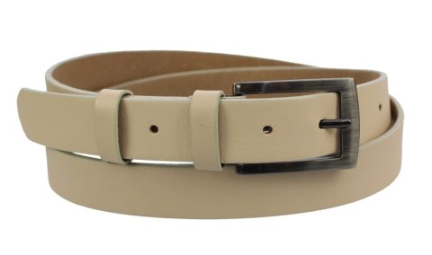 Pasek Skórzany Damski PAS-MAX (PL) Skóra Licowa EXTRA Gładki 30 mm KREMOWY Pasek Skórzany Damski PAS-MAX (PL) Skóra Licowa EXTRA Gładki 30 mm KREMOWY