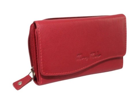 Portfel Damski Skórzany Money Maker 14cm Suwak I Klapka Skóra Naturalna 521B 14,5 x 9 x 3,5 [cm]