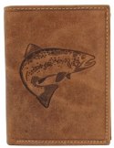 Portfel Męski Polska Galanteria (PL) Skóra Licowa Pionowy Bez Zapięcia Dwa Skrzydełka N4-CHM RFID ,,RYBA,, 13 x 10 x 2 [cm]