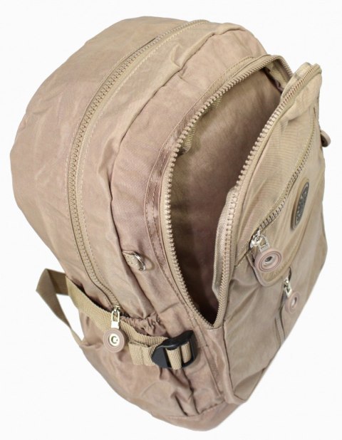 Praktyczny Plecak Materiałowy BAG STREET 2216 BEŻOWY 35 x 26 x 15 cm Praktyczny Plecak Materiałowy BAG STREET 2216 BEŻOWY 35 x 26 x 15 cm