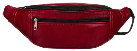 Saszetka Damska Na Pas Biodrówka Nerka Polska Galanteria (PL) Skóra Ekologiczna SASZ-01 CZERWONA 37 x 11 x 8 [cm] 