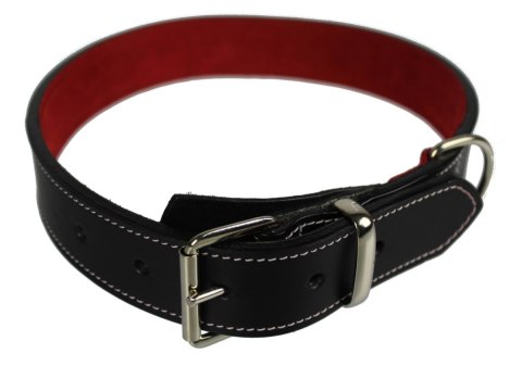 Solidna Obroża Dla Psa Czarna z Białą Nitką Skóra Naturalna 25 mm 41/51 cm WIREX (PL) Solidna Obroża Dla Psa Czarna z Białą Nitką Skóra Naturalna 25 mm 41/51 cm WIREX (PL)