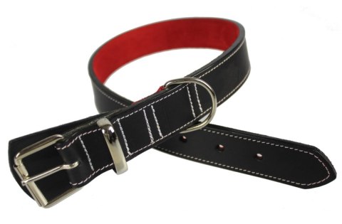 Solidna Obroża Dla Psa Czarna z Białą Nitką Skóra Naturalna 25 mm 41/51 cm WIREX (PL) Solidna Obroża Dla Psa Czarna z Białą Nitką Skóra Naturalna 25 mm 41/51 cm WIREX (PL)
