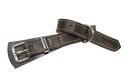 Solidna Obroża Dla Psa Czekoladowa z Beżową Nitką Skóra Naturalna 25 mm 41/51 [cm] HADA (PL)