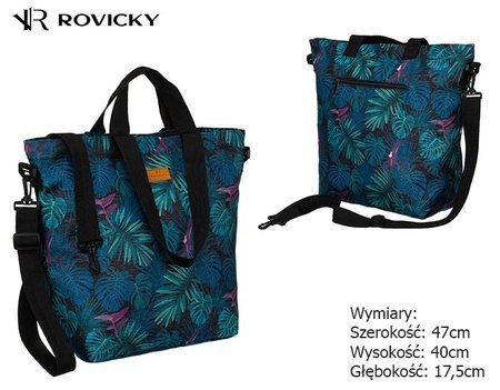 Torebka Damska Listonoszka Materiałowa Rovicky (PL) R-TZ15605/S17 Na Suwak 47 x 40 x 17,5 [cm]