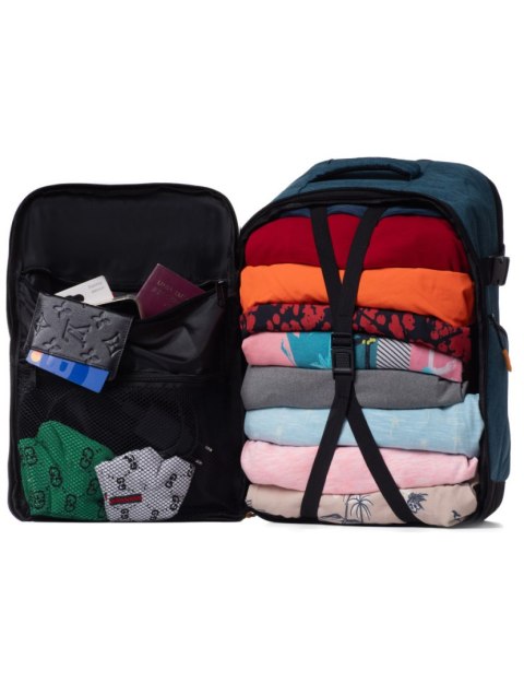 Wytrzymały Plecak Podróżny RGL PL01 MORSKI 40 x 30 x 20 [cm] 24 Litry do samolotu WIZZAIR