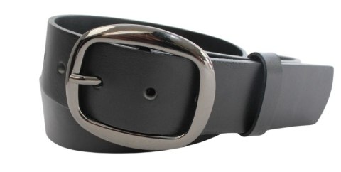 Klamra Do Paska Damskiego Skórzanego Elegancka Bezniklowa 40 mm Ciemne Srebro KD40 WZ1