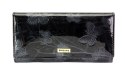 Portfel Damski Skórzany GREGORIO Długi Max Z Klamrą Lakierowany BTS-100 CZARNY RFID 18,5 x 9,5 x 3,5 [cm]