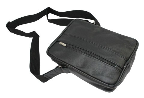 Torba męska skórzana GRETOS MAROUS (PL) CZARNA Pionowa 25 x 17 x 6 [cm]