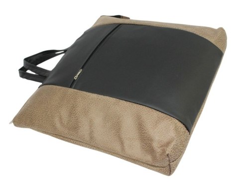 Torebka Na Zakupy Antoszczyk (PL) MARTA Ze Skóry Naturalnej Model Duży 41 x 38 x 8 [cm] BRĄZOWY Z CZARNYM