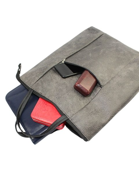 Torebka Na Zakupy Antoszczyk (PL) MARTA Ze Skóry Naturalnej Model Duży 41 x 38 x 8 [cm] OLIWKOWY