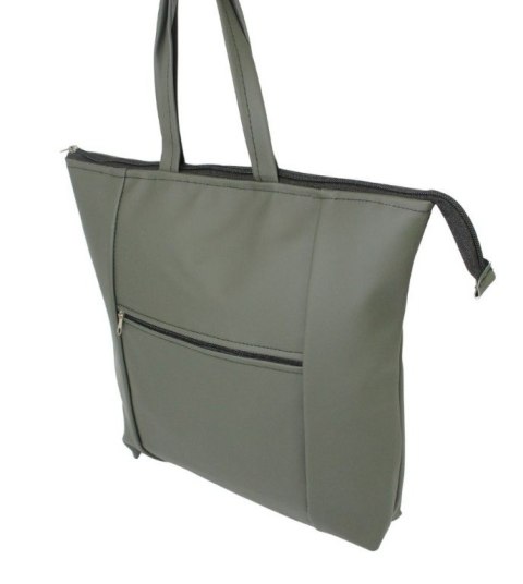 Torebka Na Zakupy Antoszczyk (PL) MARTA Ze Skóry Włoskiej Model Duży 41 x 38 x 8 [cm] CIEMNY ZIELONY 