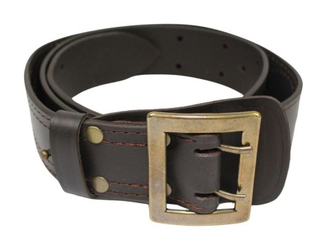 Wojskowy Pas Męski Skórzany OFICER HADA (PL) Skóra Licowa CZEKOLADOWY MOSIĘŻNA KLAMRA Super Wytrzymały Z Płytką Gładki P45B Wojskowy Pas Męski Skórzany OFICER HADA (PL) Skóra Licowa CZEKOLADOWY MOSIĘŻNA KLAMRA Super Wytrzymały Z Płytką Gładki P45B