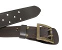 Wojskowy Pas Męski Skórzany OFICER HADA (PL) Skóra Licowa CZEKOLADOWY MOSIĘŻNA KLAMRA Super Wytrzymały Z Płytką Gładki P45B Wojskowy Pas Męski Skórzany OFICER HADA (PL) Skóra Licowa CZEKOLADOWY MOSIĘŻNA KLAMRA Super Wytrzymały Z Płytką Gładki P45B