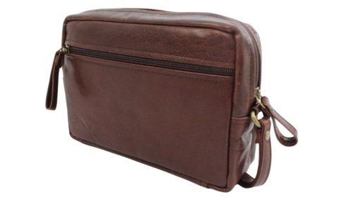 Ekskluzywna Saszetka Premium Męska Skórzana El Forrest MB09 22 Skóra Naturalna Bydlęca CZEKOLADOWA 23 x 16 x 8 [cm]