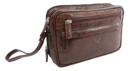 Ekskluzywna Saszetka Premium Męska Skórzana El Forrest MB24 23 Skóra Naturalna Bydlęca CZEKOLADOWA 24 x 16 x 6 [cm]