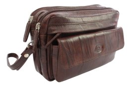 Ekskluzywna Saszetka Premium Męska Skórzana El Forrest MB25 23 Skóra Naturalna Bydlęca CZEKOLADOWA 21 x 17 x 8 [cm]