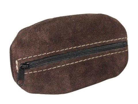 Etui Na Klucze Kluczówka Duża Jeden Zamek WIREX (PL) Skóra Naturalna Zamszowa DELUX "JAJO" 13 x 7,5 [cm]