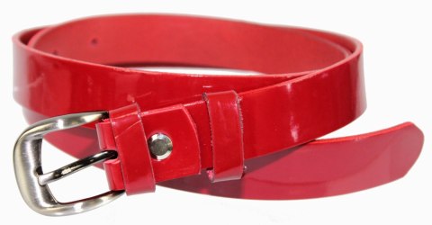 Pasek Damski Skórzany PAS-MAX (PL) Skóra Licowa EXTRA Gładki 25 mm Lakierowany CIEMNY CZERWONY Pasek Damski Skórzany PAS-MAX (PL) Skóra Licowa EXTRA Gładki 25 mm Lakierowany CIEMNY CZERWONY