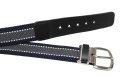 Pasek Gumowa Plecionka Polska Galanteria (PL) Super Rozciągliwy 40 mm Klamra Tradycyjna Szeroki Zakres Zapinania SZARY/GRANAT