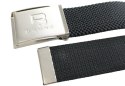 Pasek Gumowa Plecionka Polska Galanteria (PL) Super Rozciągliwy 40 mm Klamra Zatrzaskowa Szeroki Zakres Zapinania CZARNY