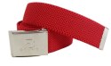 Pasek Gumowa Plecionka Polska Galanteria (PL) Super Rozciągliwy 40 mm Klamra Zatrzaskowa Szeroki Zakres Zapinania CZERWONY