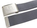 Pasek Gumowa Plecionka Polska Galanteria (PL) Super Rozciągliwy 40 mm Klamra Zatrzaskowa Szeroki Zakres Zapinania POPIELATY