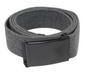 Pasek Parciany PolskaGalanteria Bawełniany PARCIAK 40 mm Z CZARNĄ Bezniklową Klamrą Zatrzaskową GRAFITOWY Szeroki