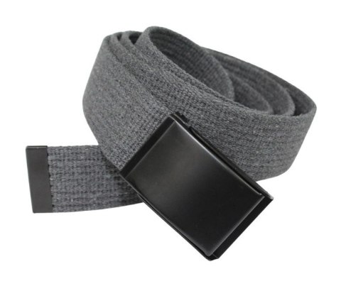 Pasek Parciany PolskaGalanteria Bawełniany PARCIAK 40 mm Z CZARNĄ Bezniklową Klamrą Zatrzaskową GRAFITOWY Szeroki