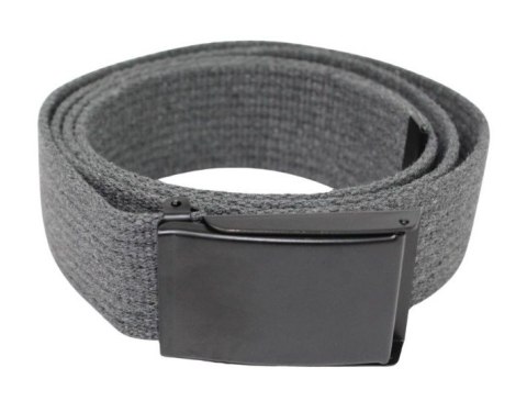 Pasek Parciany PolskaGalanteria Bawełniany PARCIAK 40 mm Z CZARNĄ Bezniklową Klamrą Zatrzaskową GRAFITOWY Szeroki