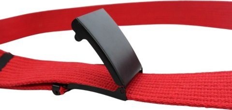 Pasek Parciany PolskaGalanteria Bawełniany PARCIAK 40 mm Z CZARNĄ Bezniklową Klamrą Zatrzaskową Czerwony Szeroki Pasek Parciany PolskaGalanteria Bawełniany PARCIAK 40 mm Z CZARNĄ Bezniklową Klamrą Zatrzaskową Czerwony Szeroki