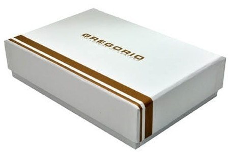 Portfel Damski Skóra Naturalna GREGORIO Średni Z Suwakiem Piórnik Lakierowany FS-115 FIOLETOWY RFID 12,5 x 8,5 x 3 [cm]