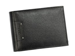 Portfel Męski Polska Galanteria (PL) Skóra Licowa Duży Poziomy Bez Zapięcia RFID N992 CZARNY 13 x 9,5 x 2,5 [cm]