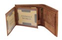 Portfel Męski Skórzany ALWAYS WILD Skóra Naturalna Poziomy Bez Zapięcia Dwa Skrzydełka N992 "MIŚ" KONIAKOWY 13 x 10 x 2 [cm]