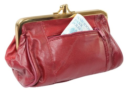 Sakiewka Uniwersalna Klamerka Polska Galanteria (PL) Skóra Naturalna Duża K09 14 x 10 x 6 [cm]