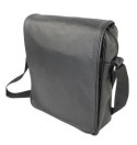 Skórzana Torba Na Ramię Pionowa GRETOS (PL) CZARNA Listonoszka Z Klapką 25 x 18 x 8 [cm]